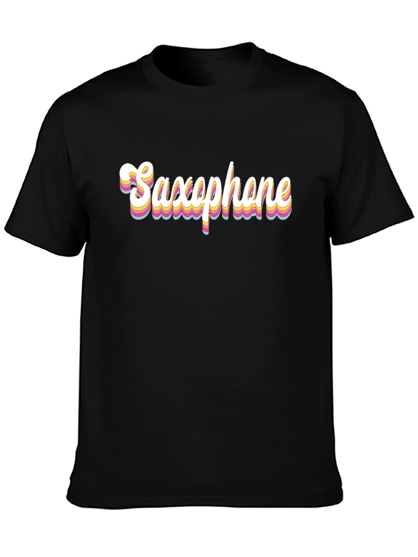 Saxophone Rainbow Retro Style T-Shirt