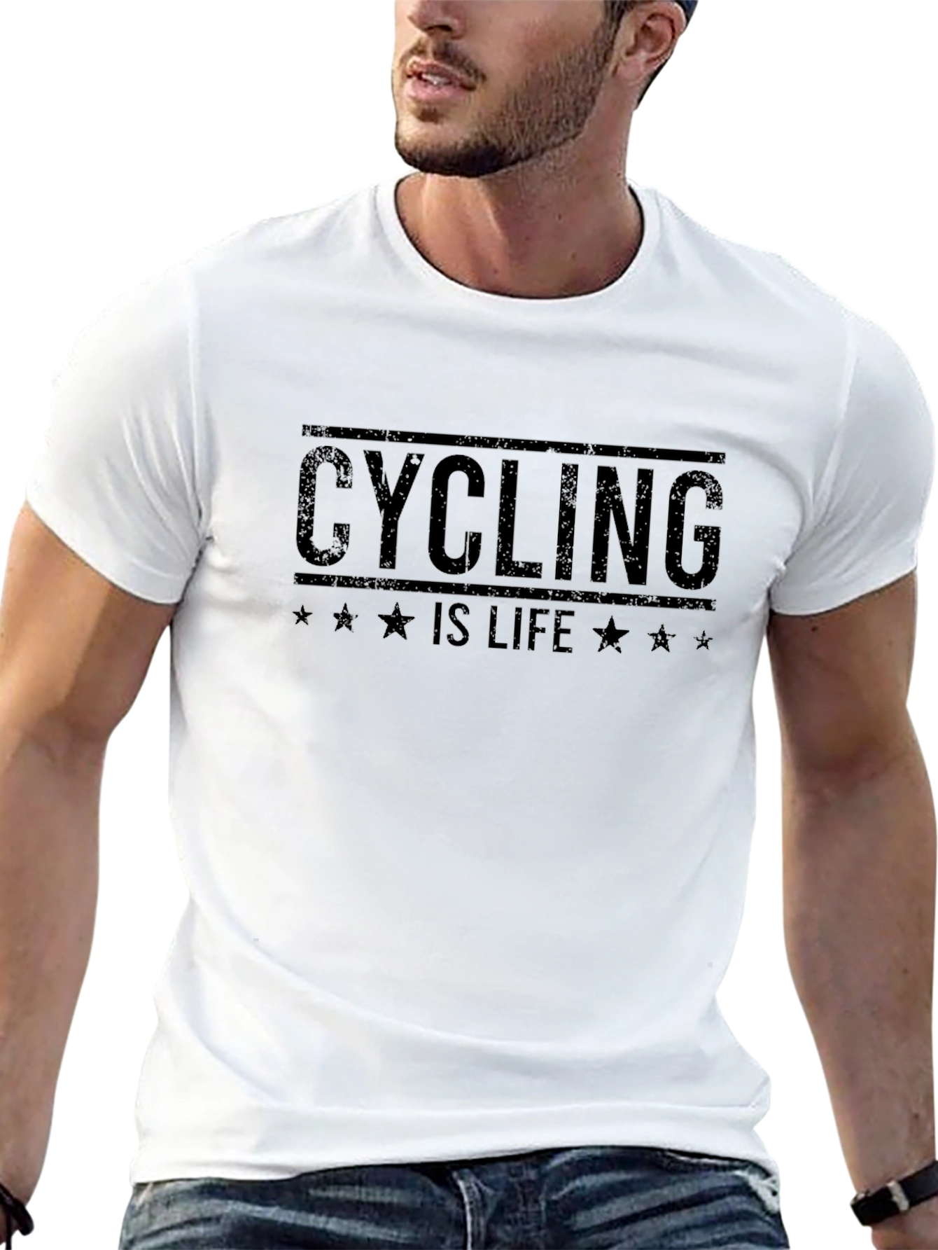 Cycling is Life Graphic Tee - Black