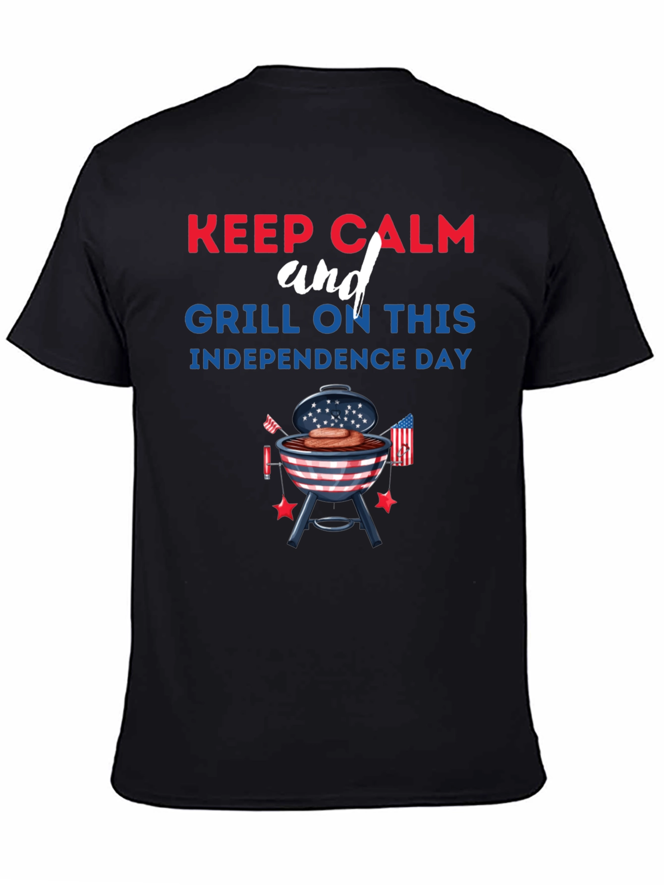 Keep Calm Grill On Independence Day T-Shirt