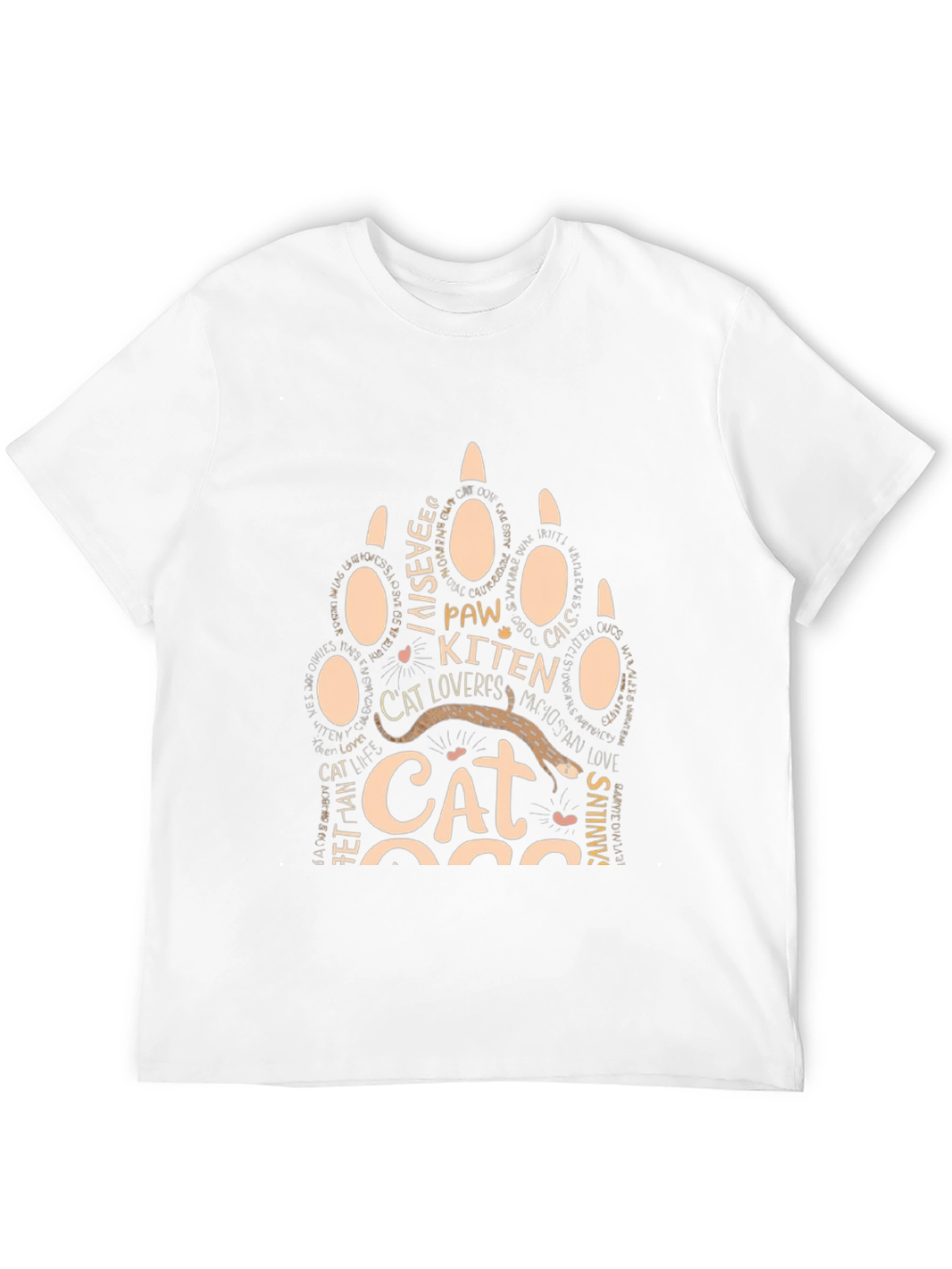 Cat Lover Paw Print T-Shirt - Unisex Graphic Tee