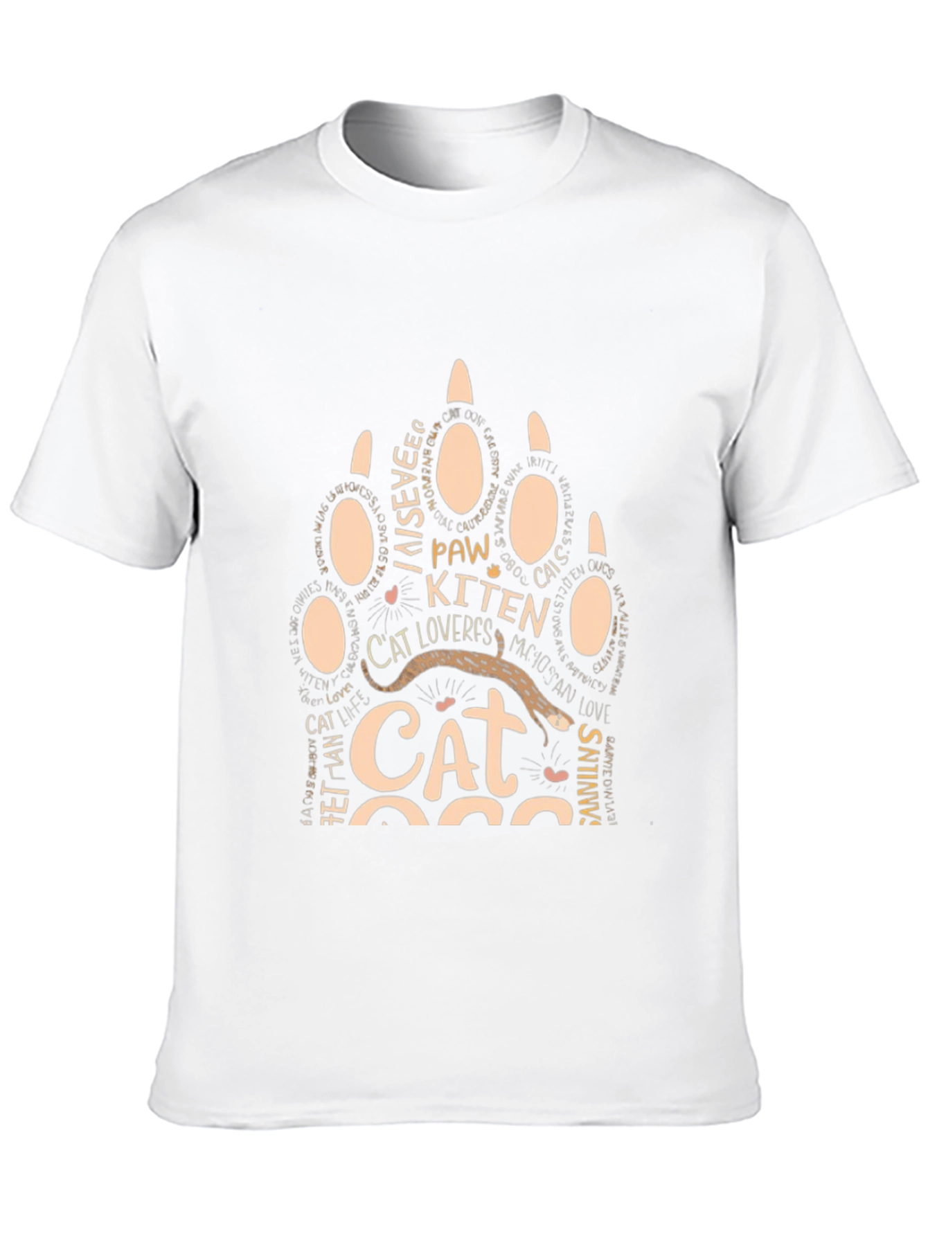 Cat Lover Paw Print T-Shirt - Unisex Graphic Tee