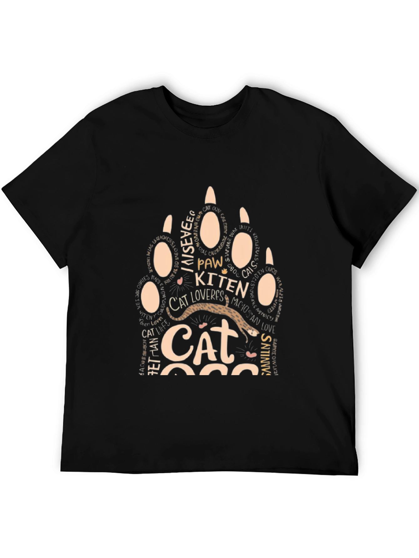 Cat Lover Paw Print T-Shirt - Unisex Graphic Tee