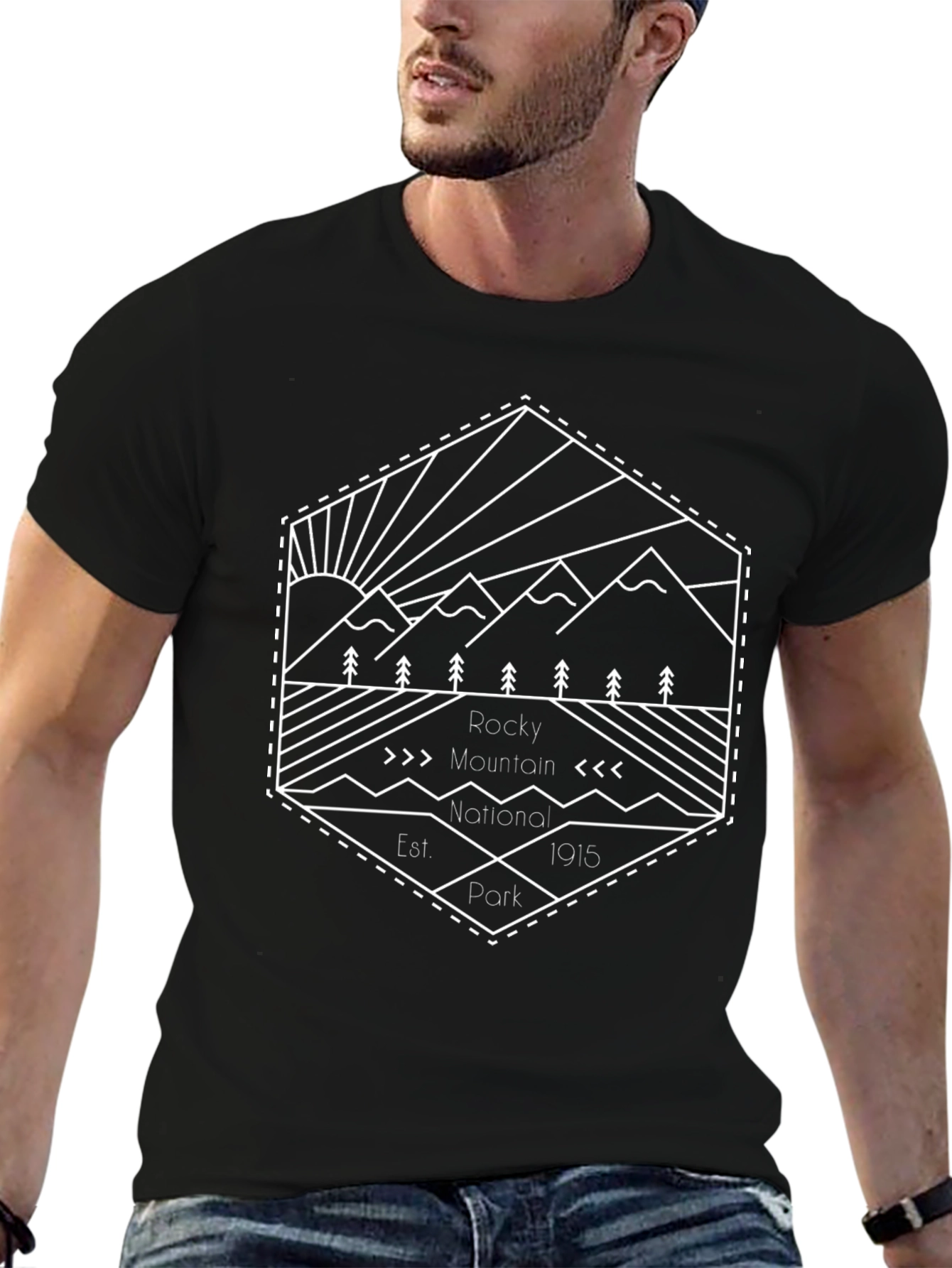 Rocky Mountain National Park Black Graphic Tee