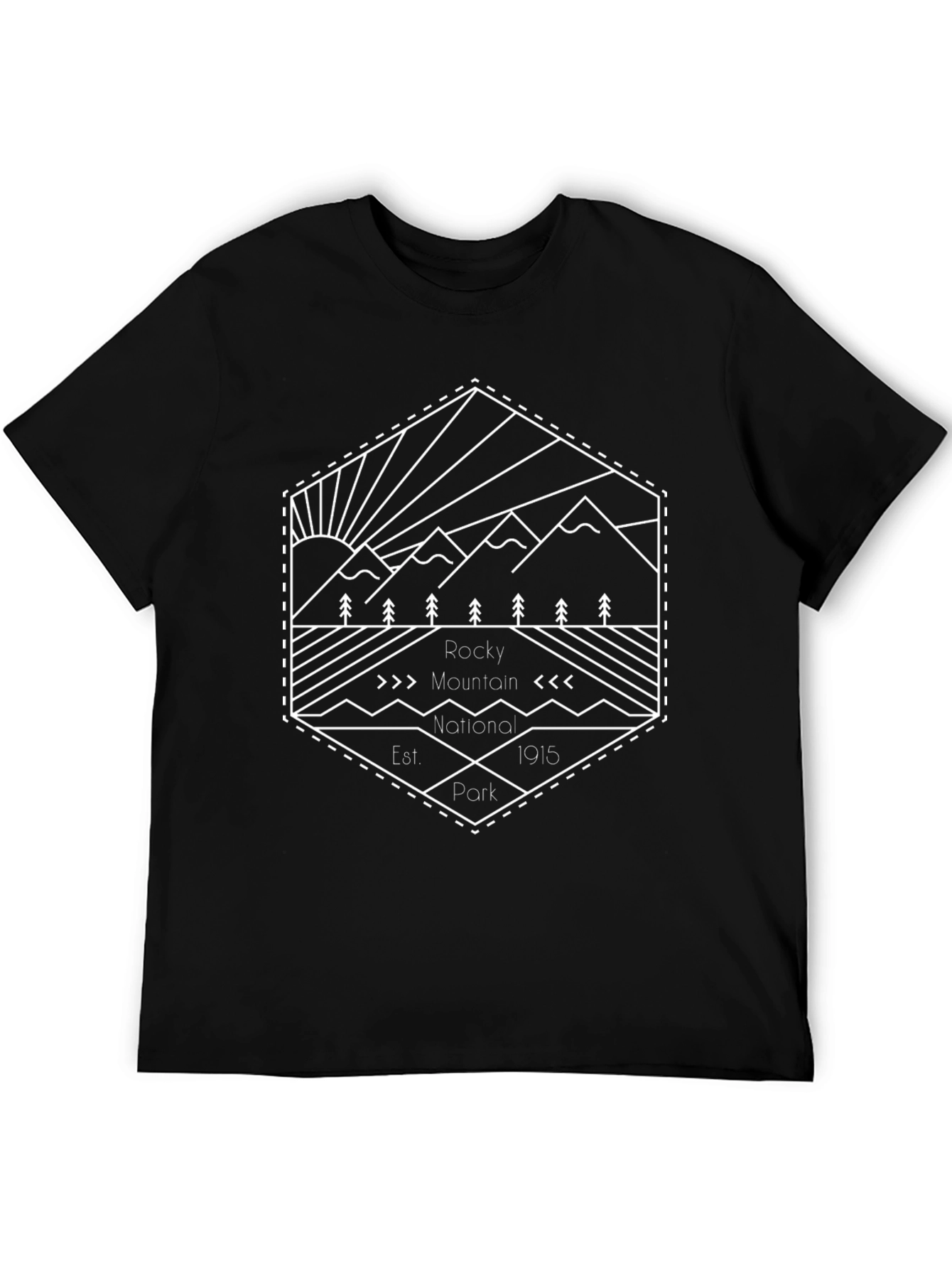 Rocky Mountain National Park Black Graphic Tee