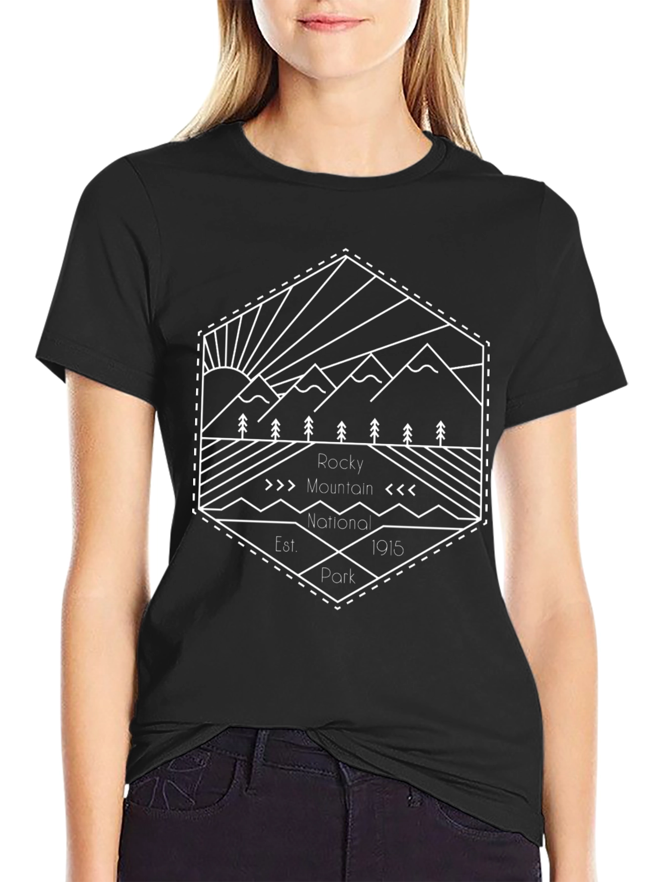 Rocky Mountain National Park Black Graphic Tee