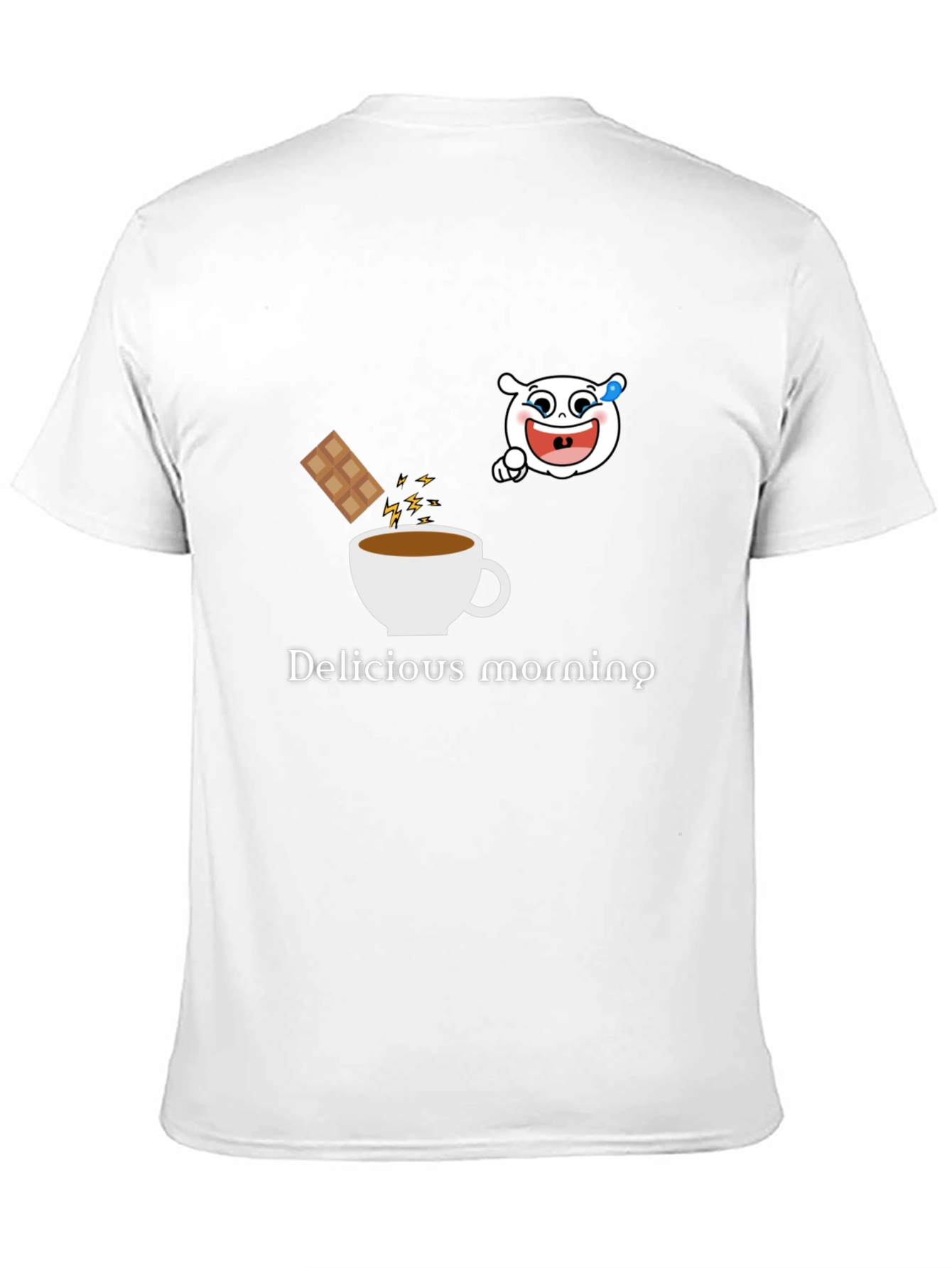Delicious Morning Graphic Tee - Black Cotton Blend