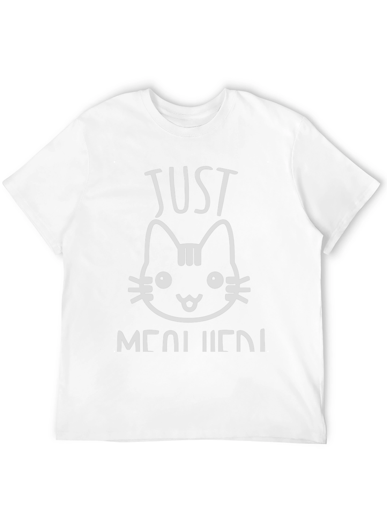 Just Meow It! Cat Graphic Print T-Shirt - Black