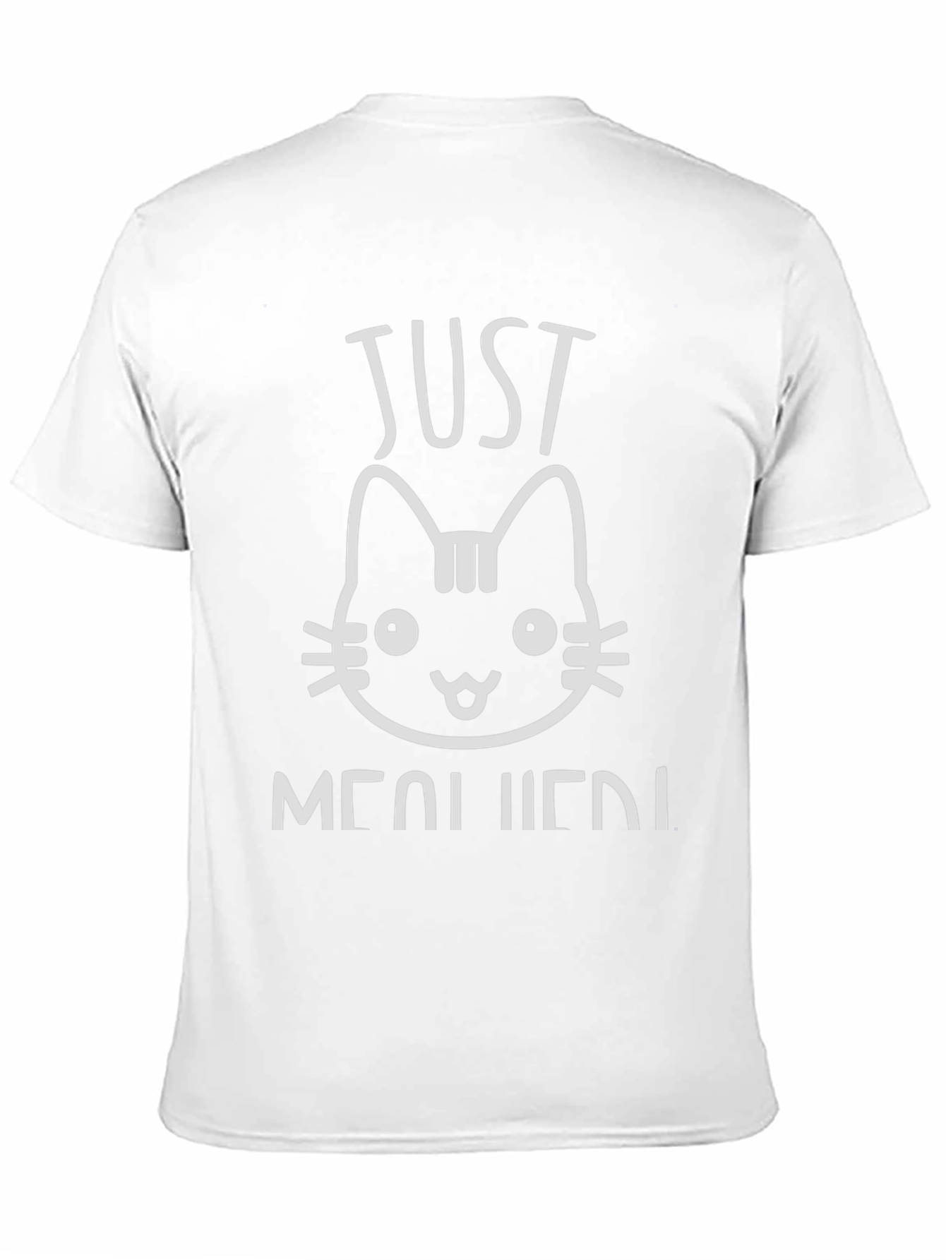 Just Meow It! Cat Graphic Print T-Shirt - Black