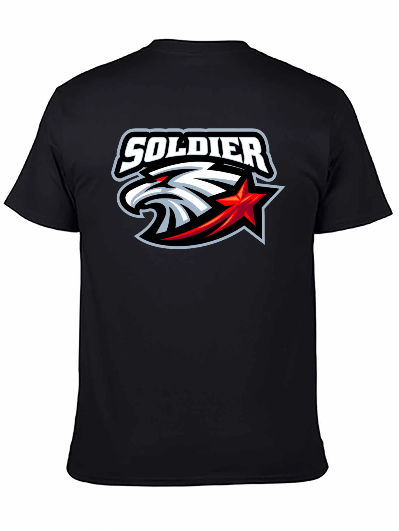 Soldier Eagle Graphic Black T-Shirt