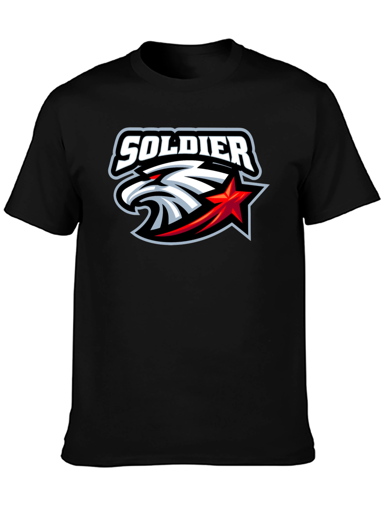Soldier Eagle Graphic Black T-Shirt