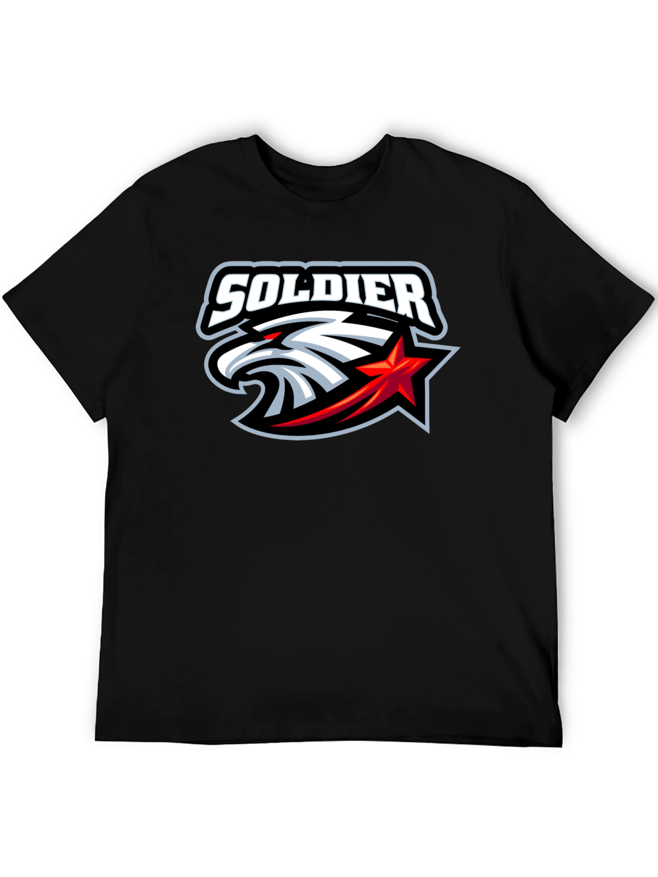 Soldier Eagle Graphic Black T-Shirt