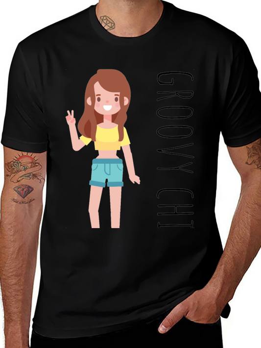 Groovy Chi Graphic T-Shirt - Black Unisex Tee