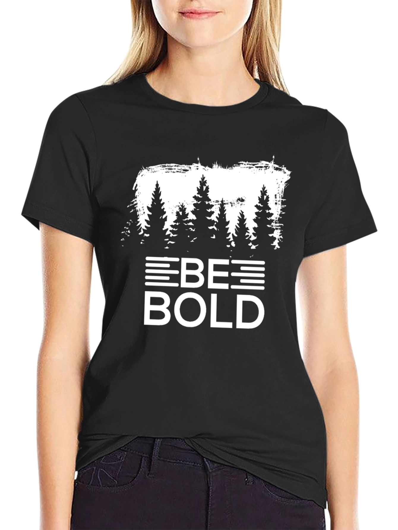 Be Bold Tree Graphic Black T-Shirt