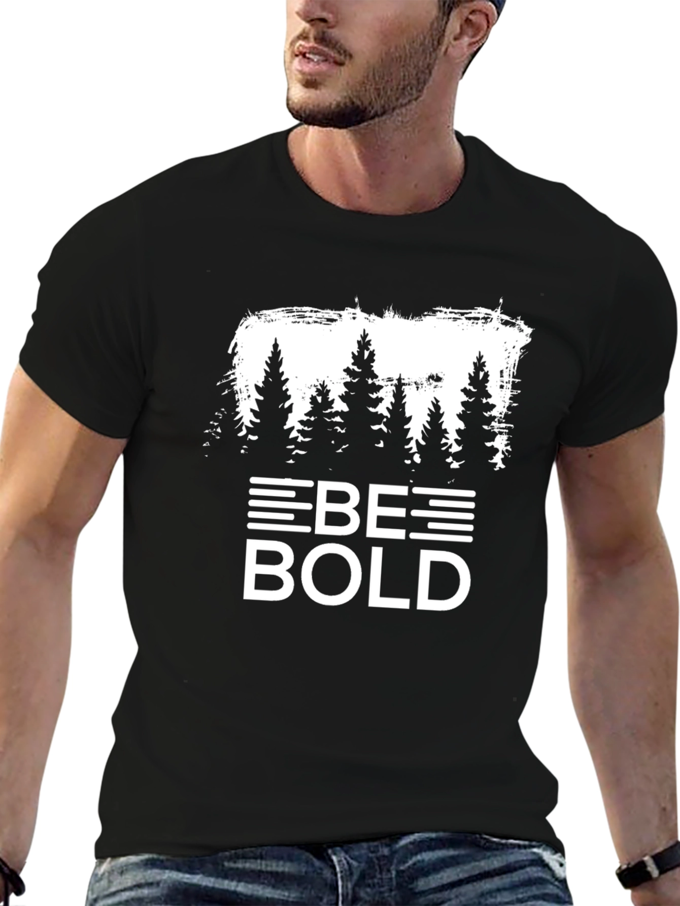 Be Bold Tree Graphic Black T-Shirt