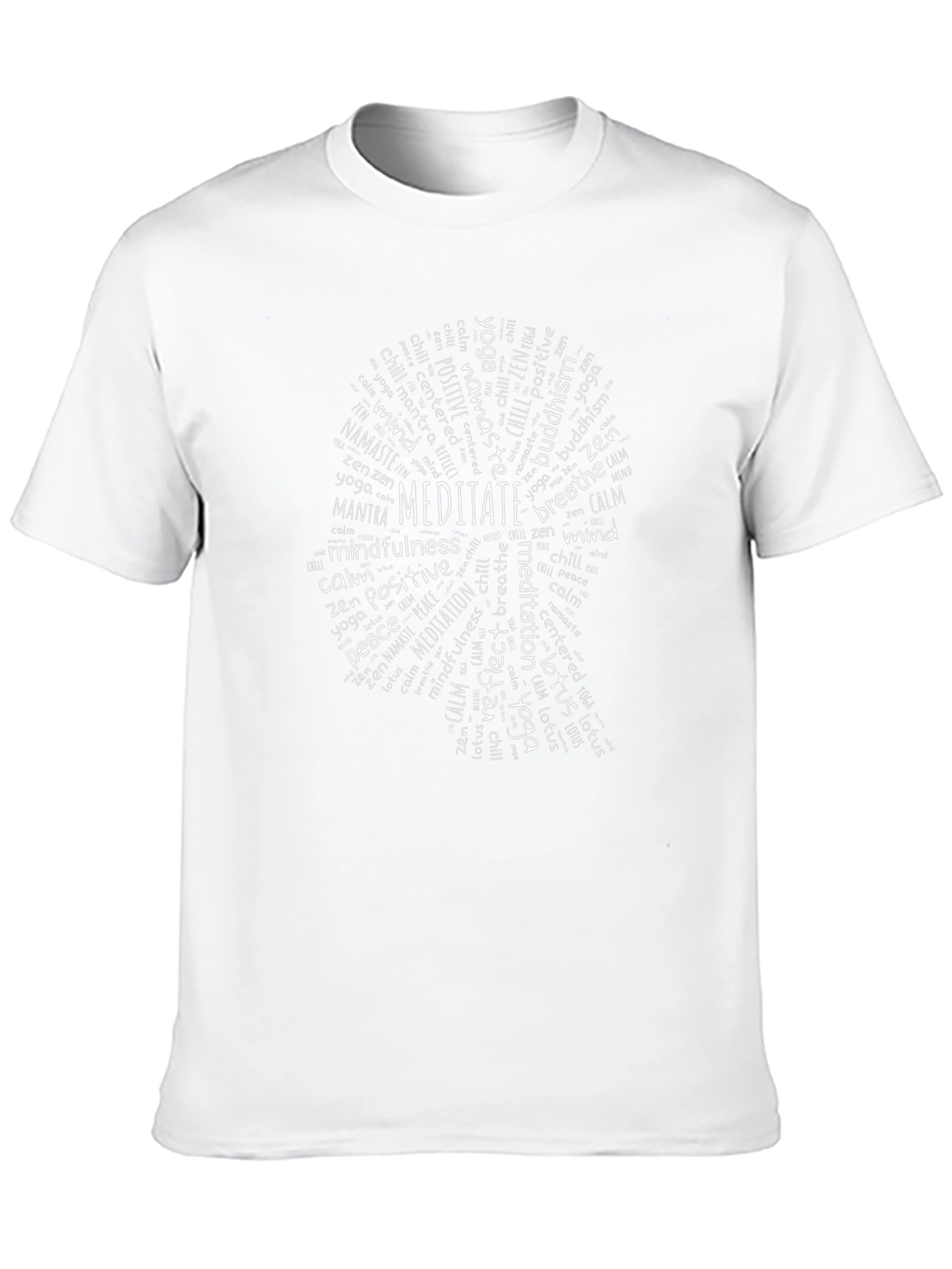 Meditate Word Art T-Shirt - Zen Yoga Tee