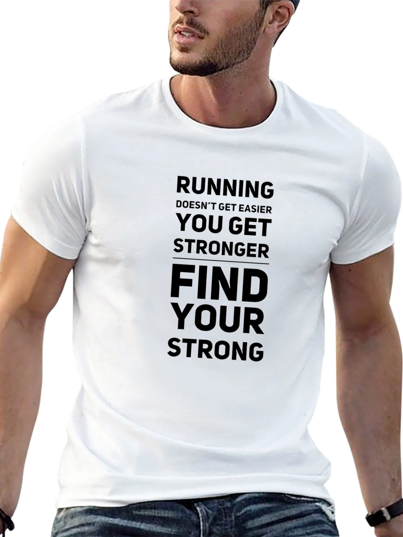 Motivational Running T-Shirt - Find Your Strong