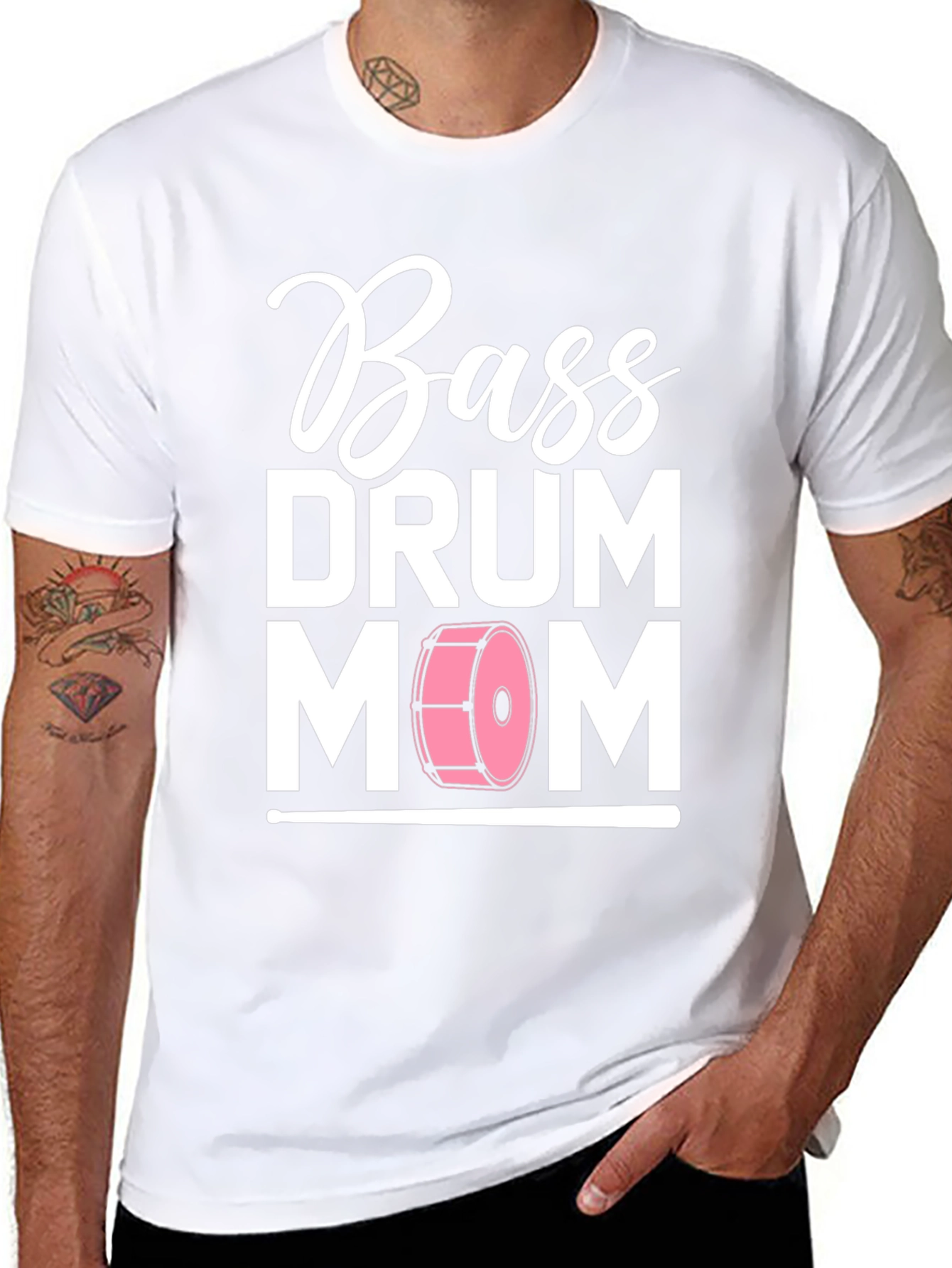 Bass Drum Mom T-Shirt - Music Lover Tee