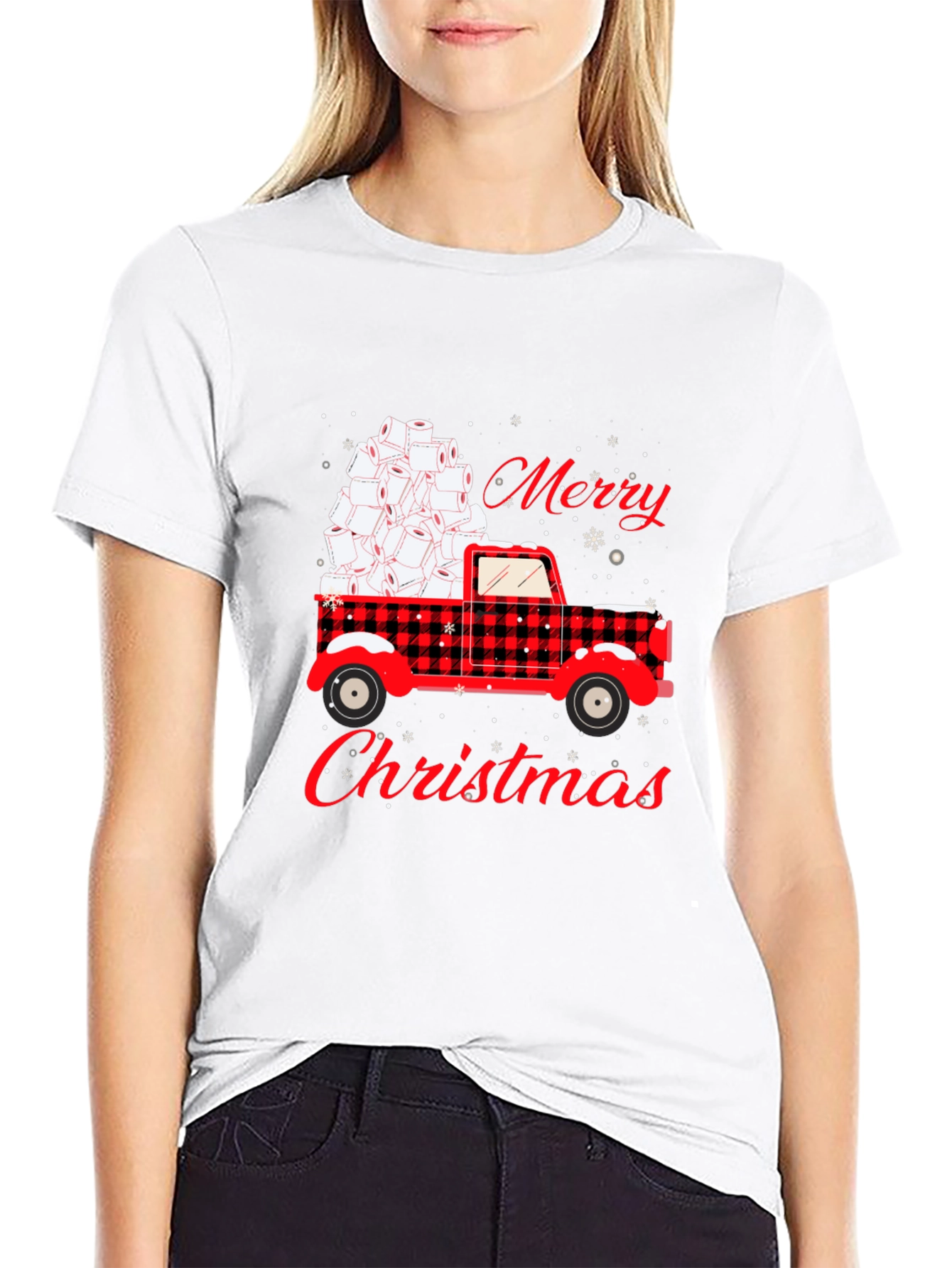 Merry Christmas Toilet Paper Truck Tee
