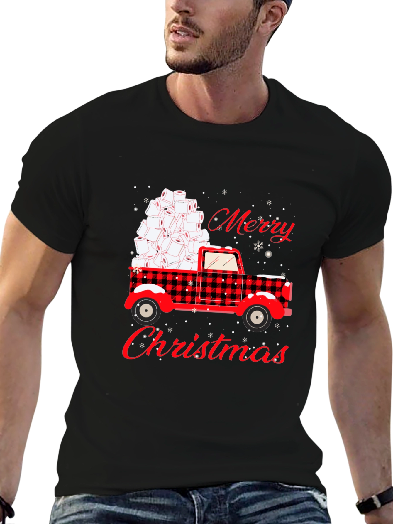 Merry Christmas Toilet Paper Truck Tee