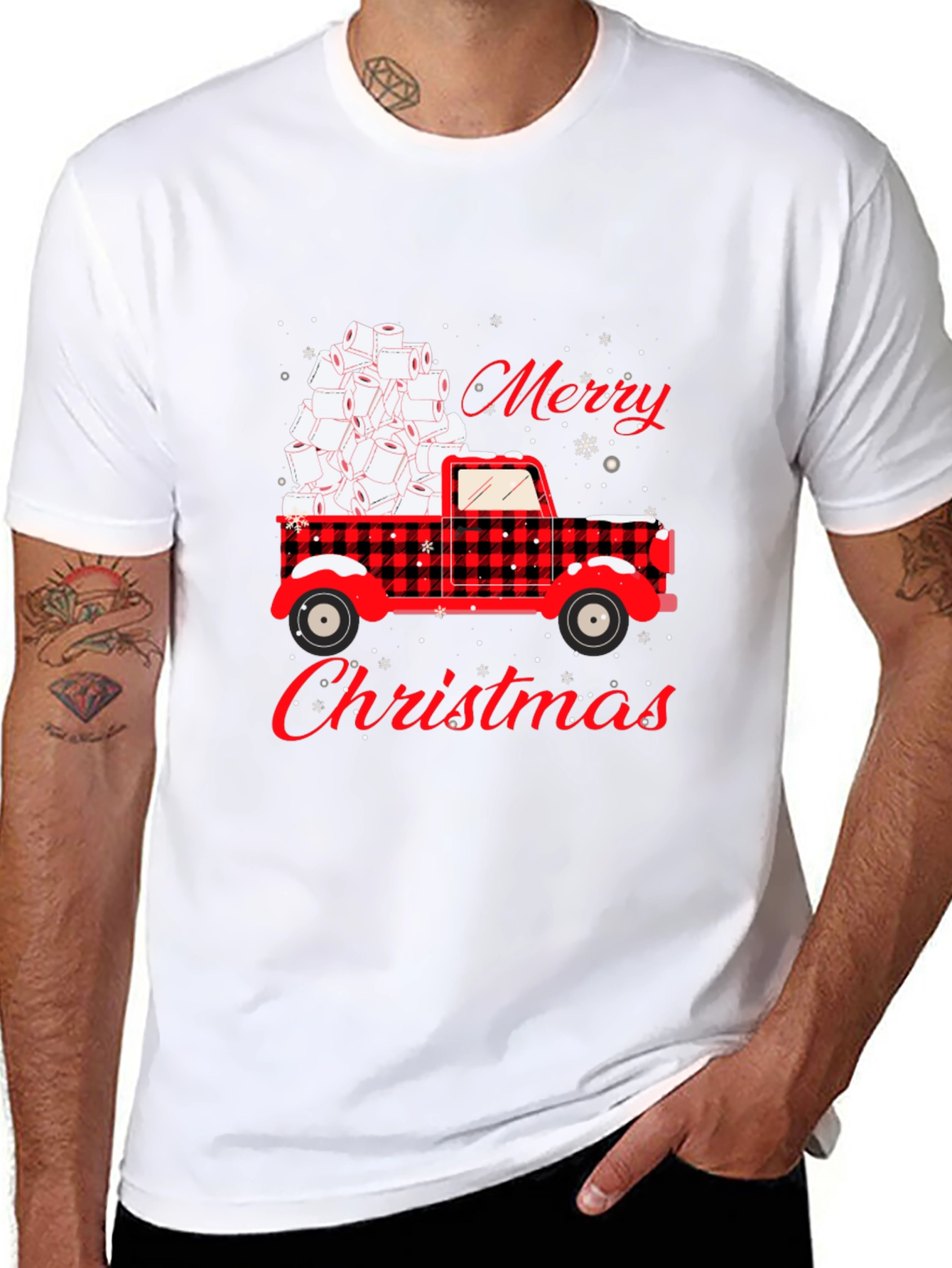 Merry Christmas Toilet Paper Truck Tee