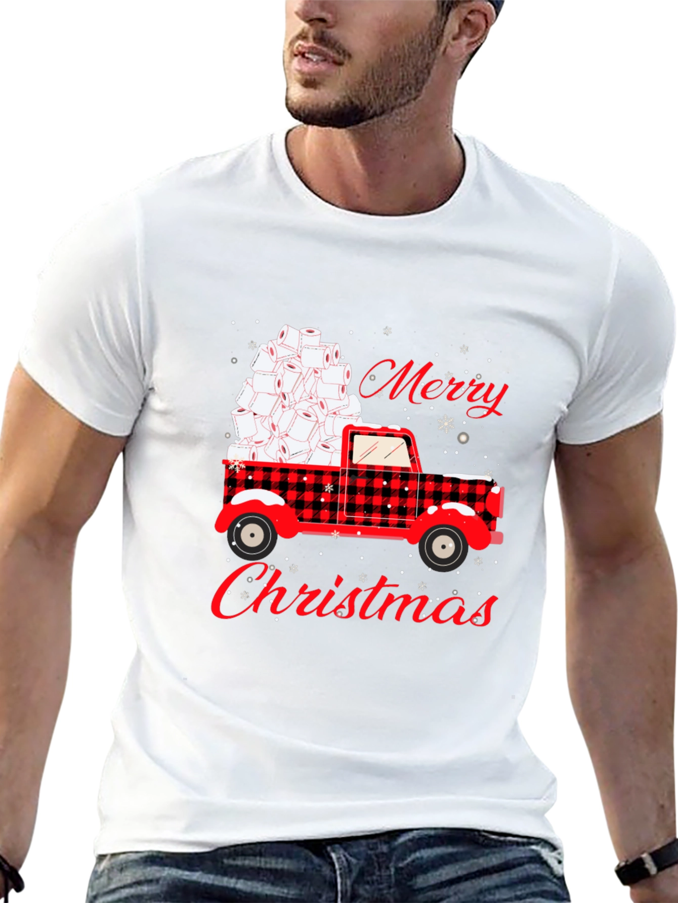 Merry Christmas Toilet Paper Truck Tee