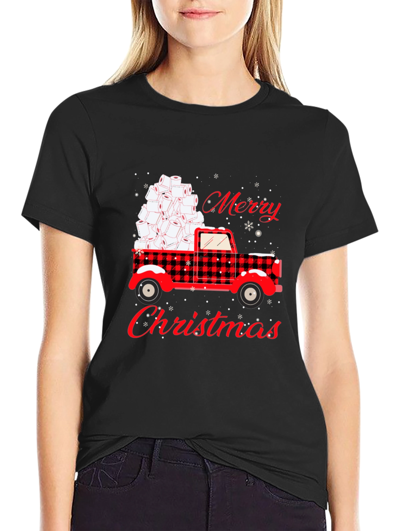 Merry Christmas Toilet Paper Truck Tee