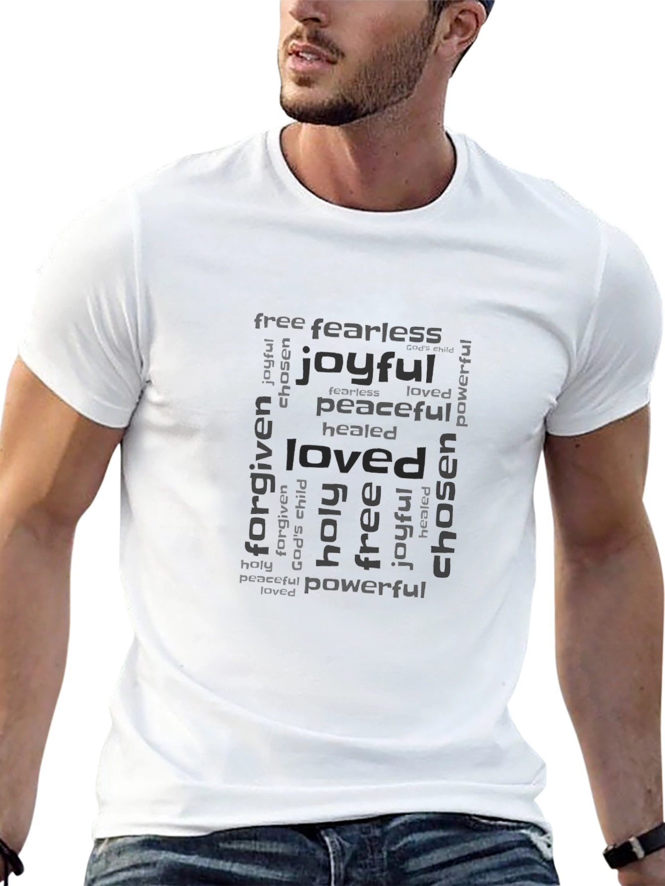 Inspirational Word Art Black T-Shirt