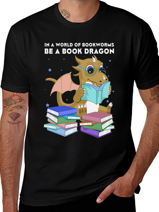 Book Dragon T-Shirt: Bookworm Apparel