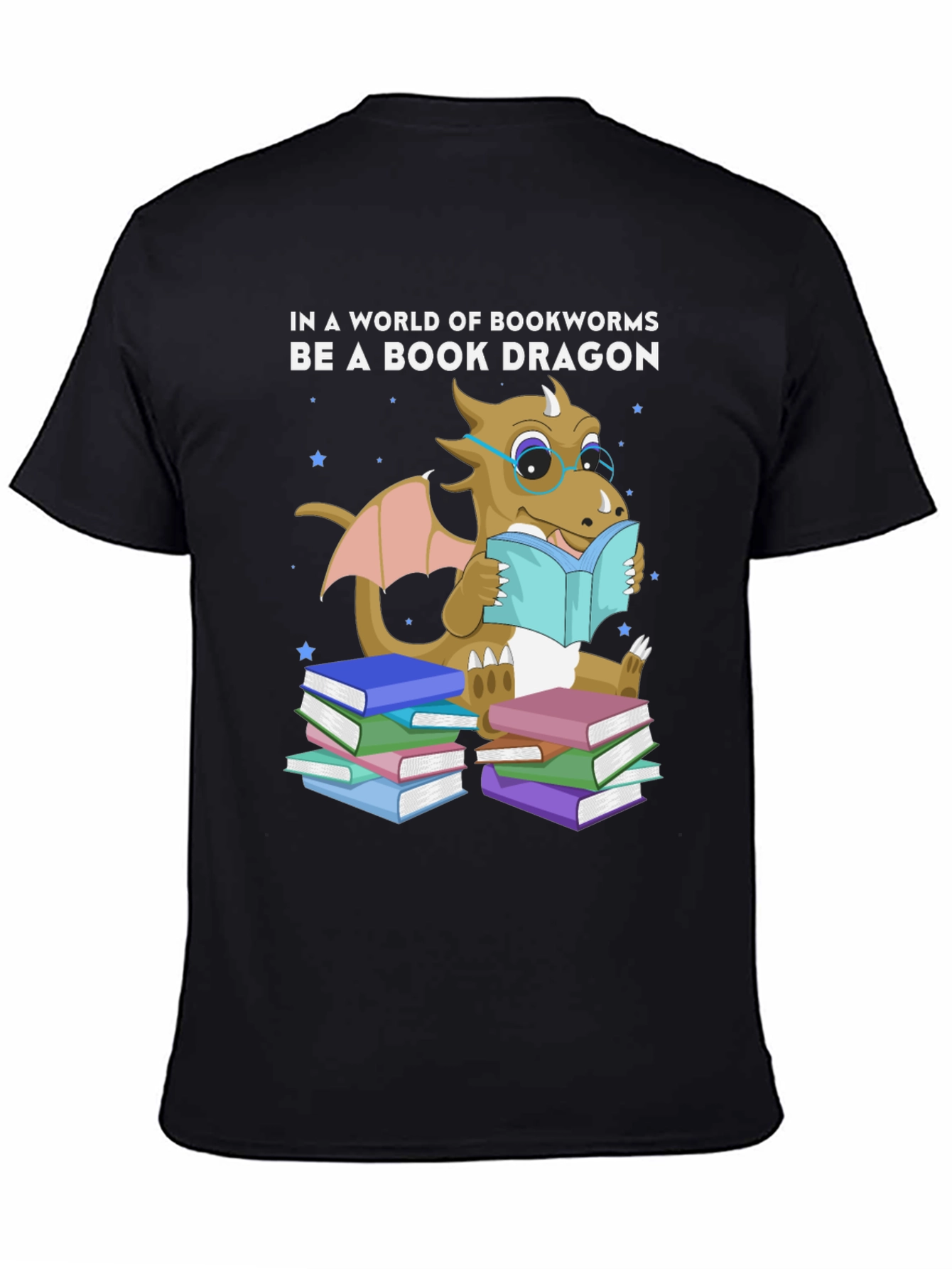 Book Dragon T-Shirt: Bookworm Apparel