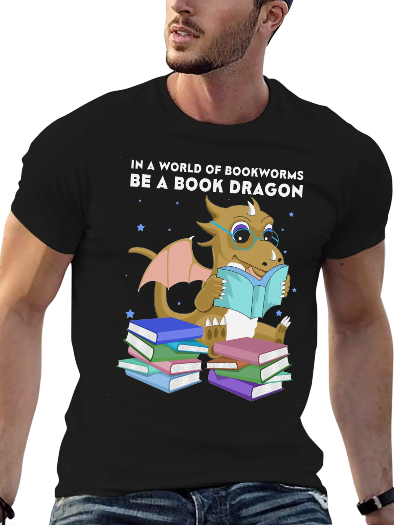 Book Dragon T-Shirt: Bookworm Apparel