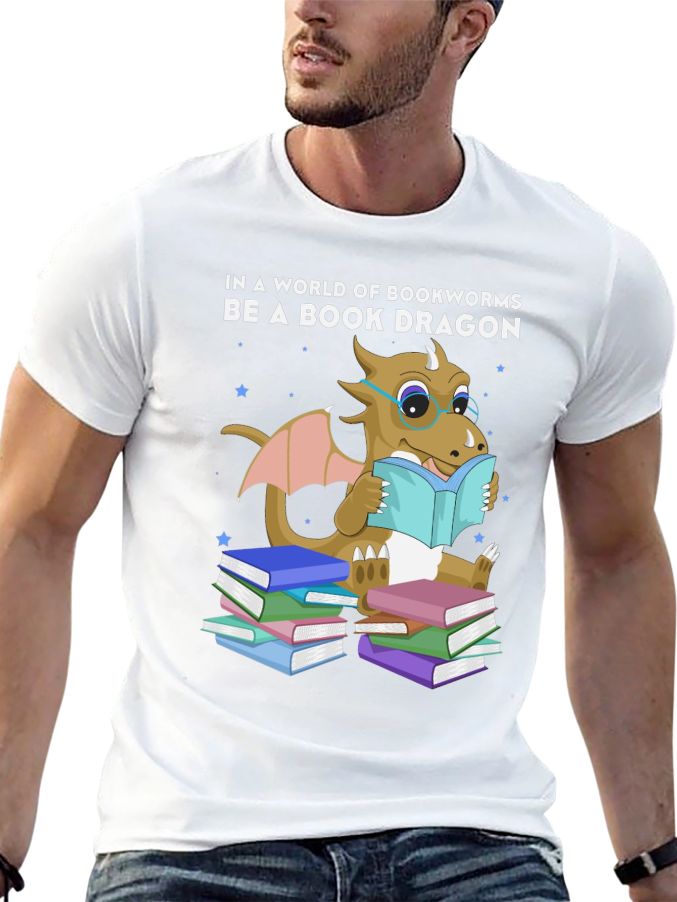 Book Dragon T-Shirt: Bookworm Apparel