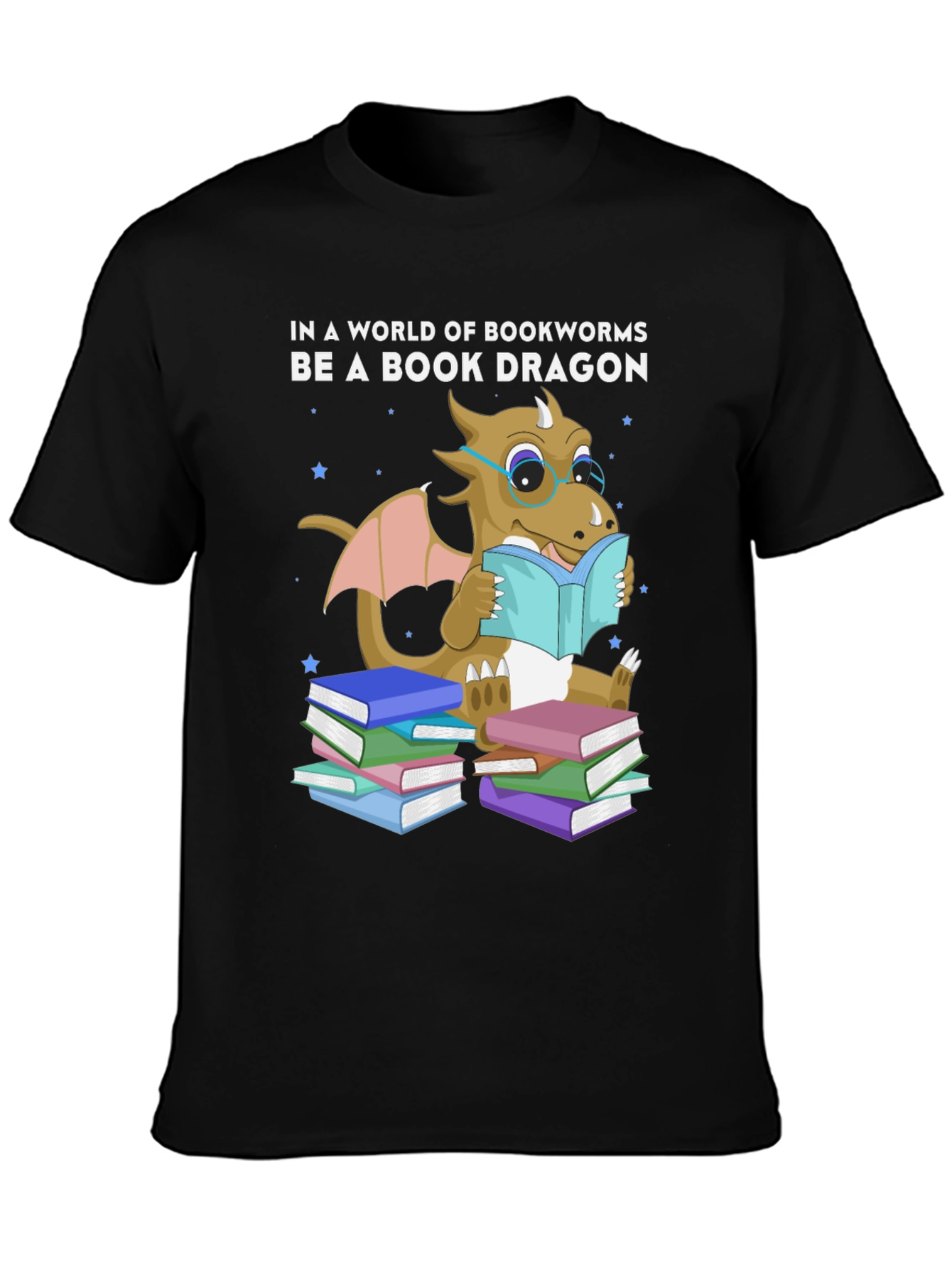 Book Dragon T-Shirt: Bookworm Apparel