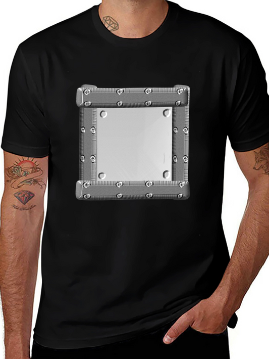 Industrial Plate Graphic Tee - Bold Streetwear Style