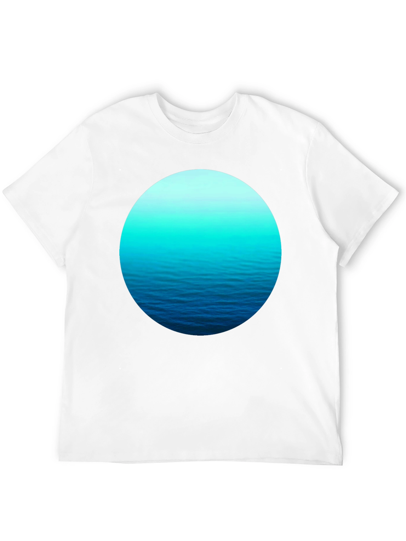 Ocean Wave Circle Graphic Black T-Shirt