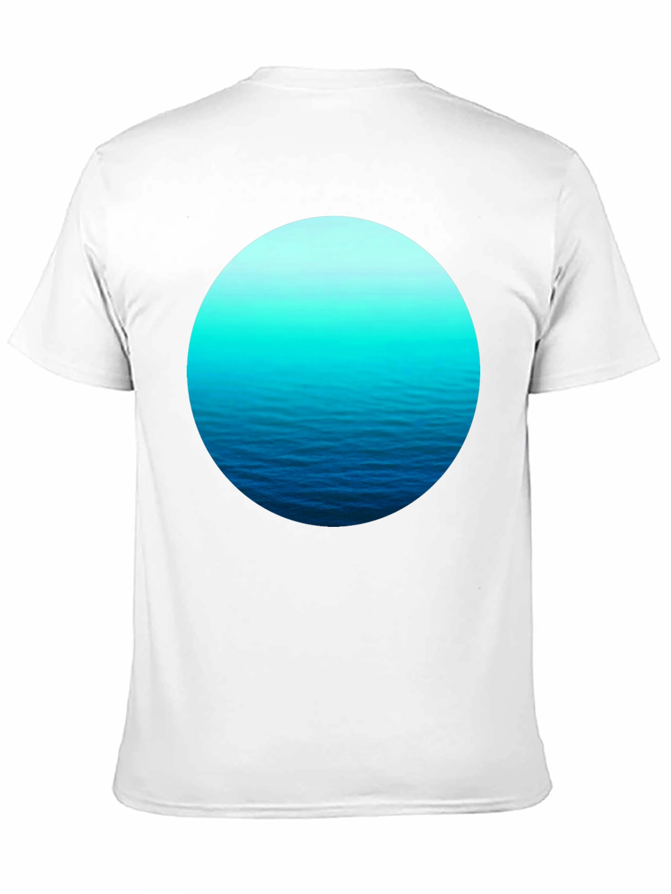 Ocean Wave Circle Graphic Black T-Shirt