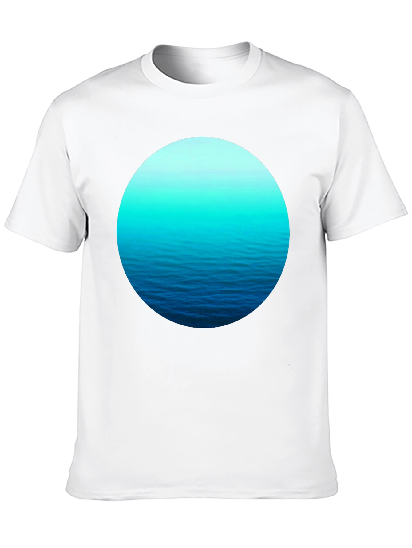 Ocean Wave Circle Graphic Black T-Shirt