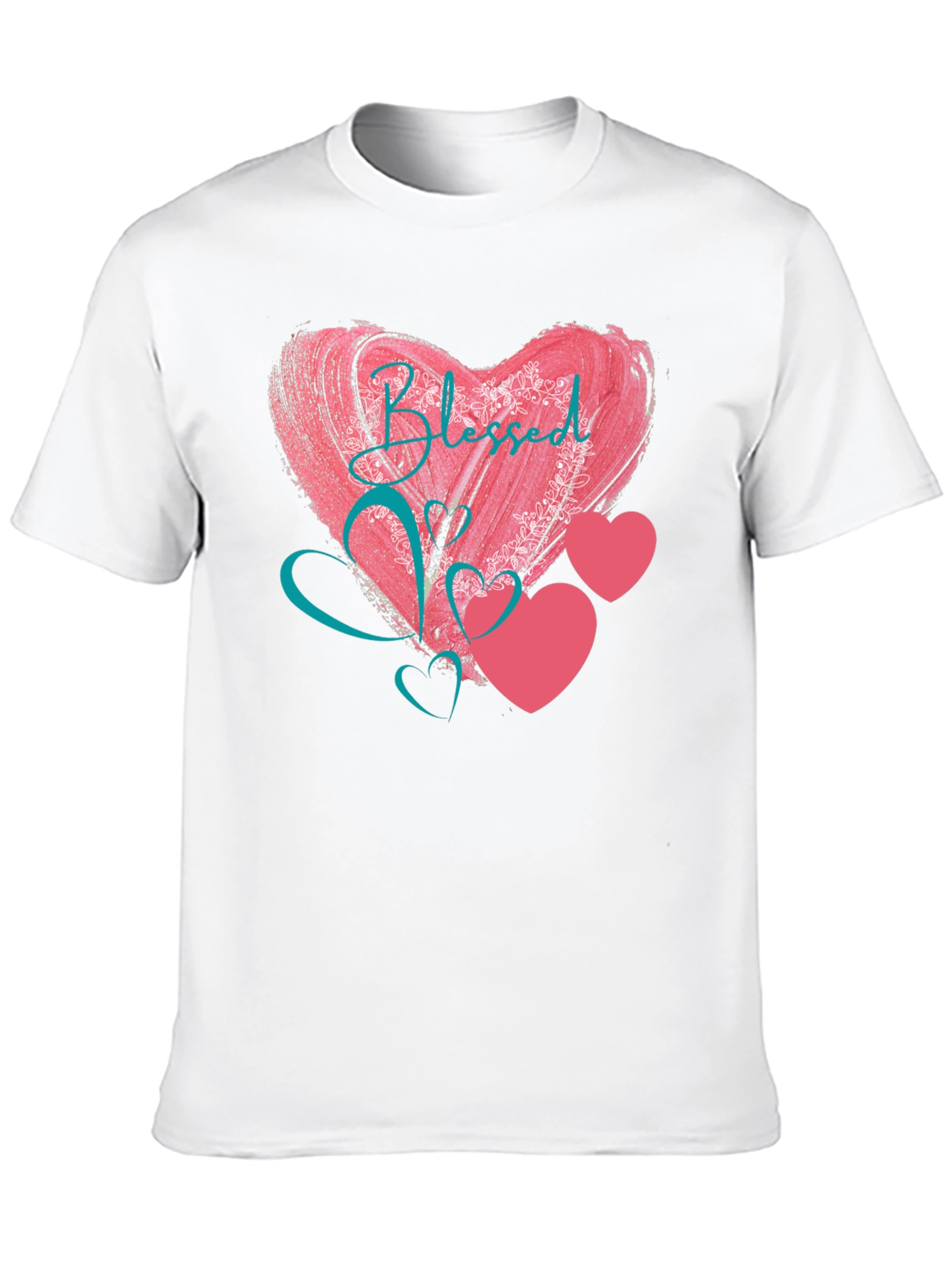 Blessed Heart Graphic Black T-Shirt