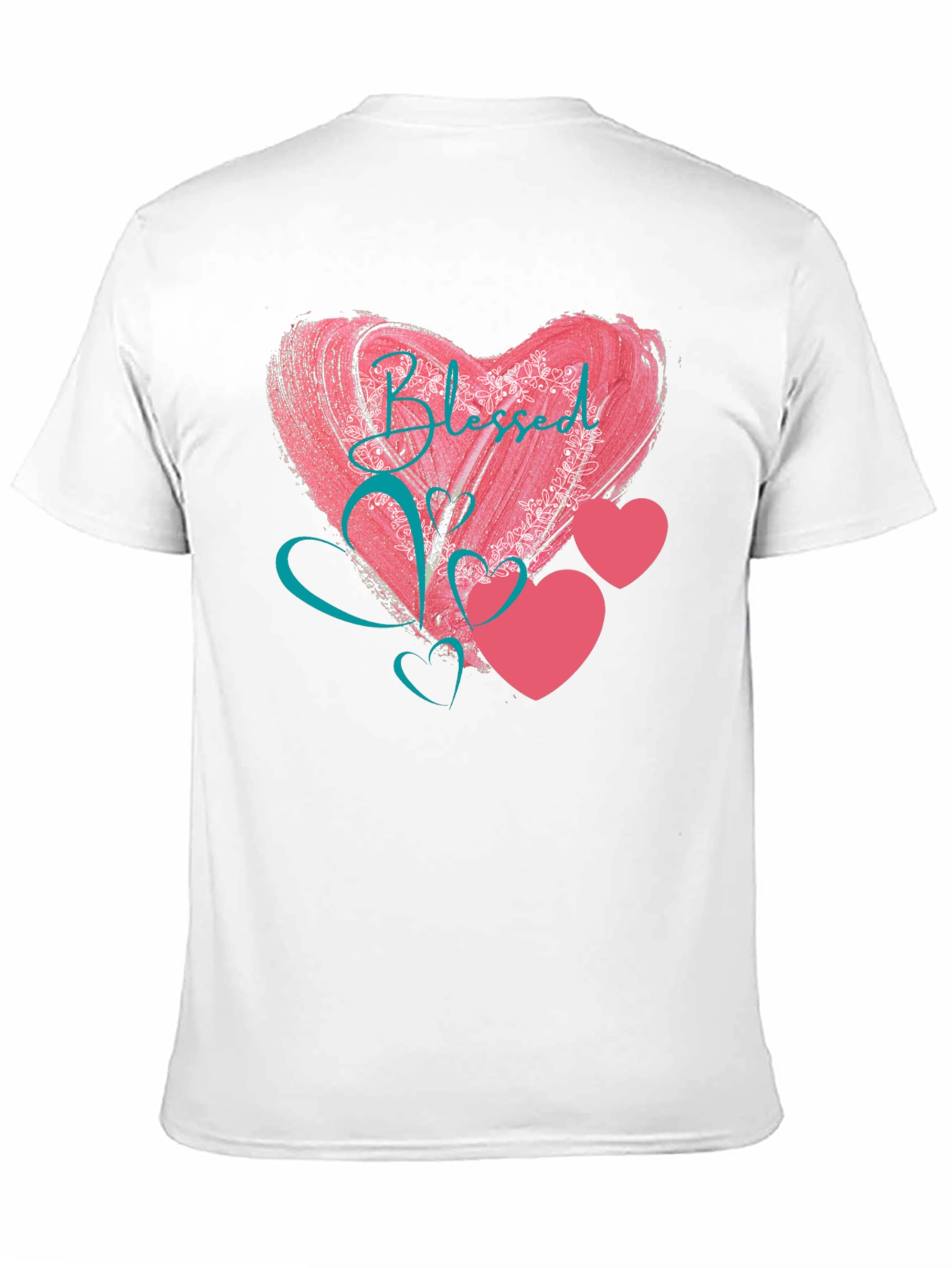 Blessed Heart Graphic Black T-Shirt