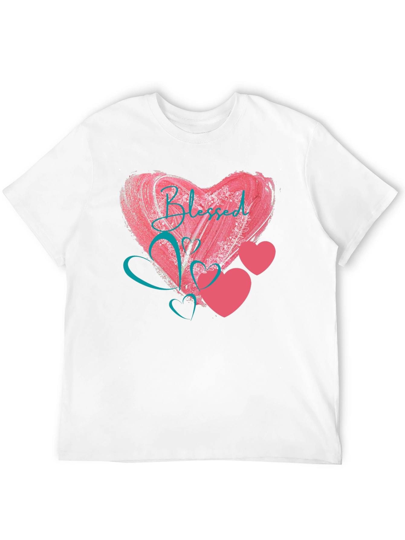 Blessed Heart Graphic Black T-Shirt