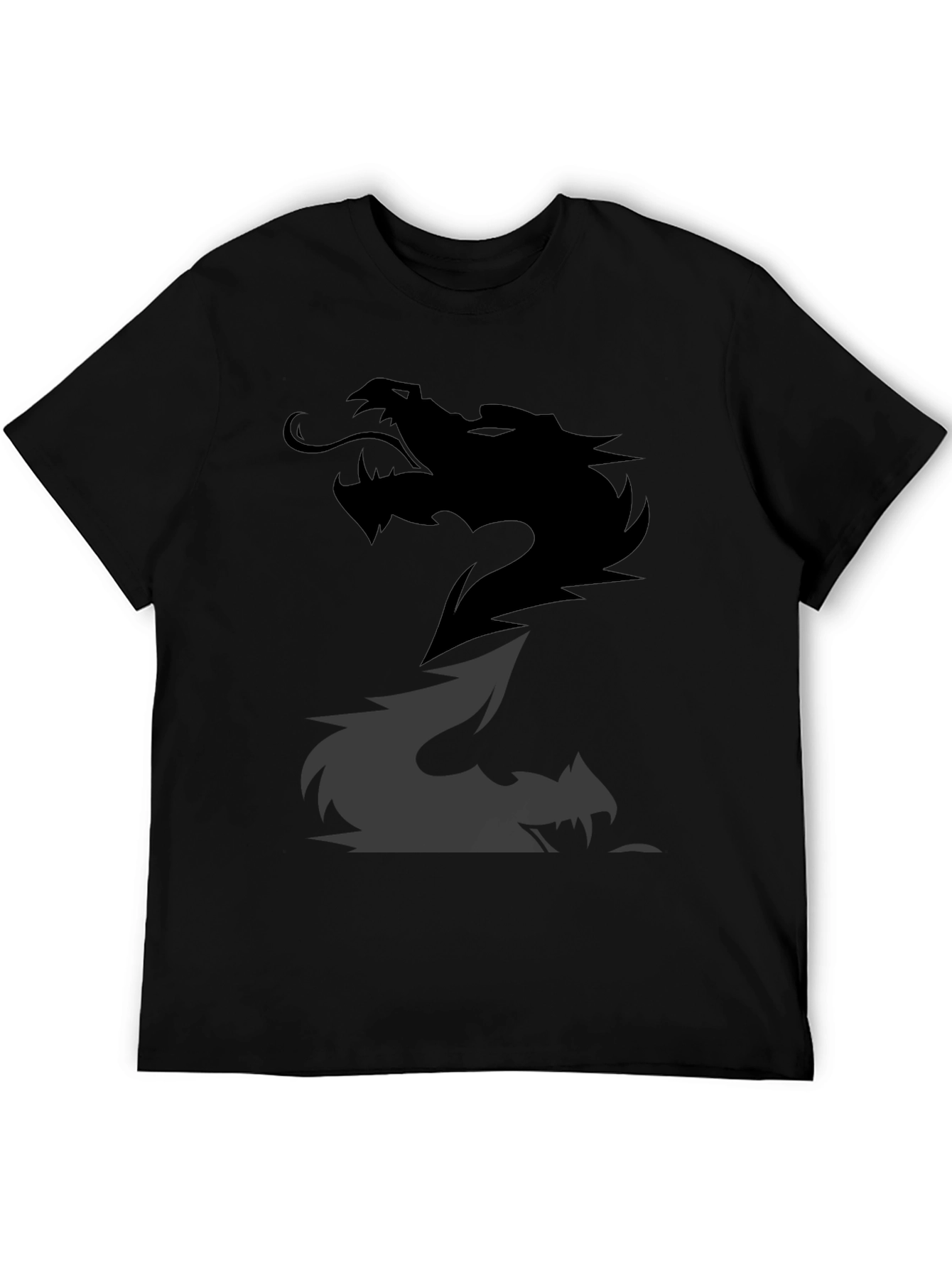 Black Dragon Graphic Tee - Mens Casual Cotton T-Shirt