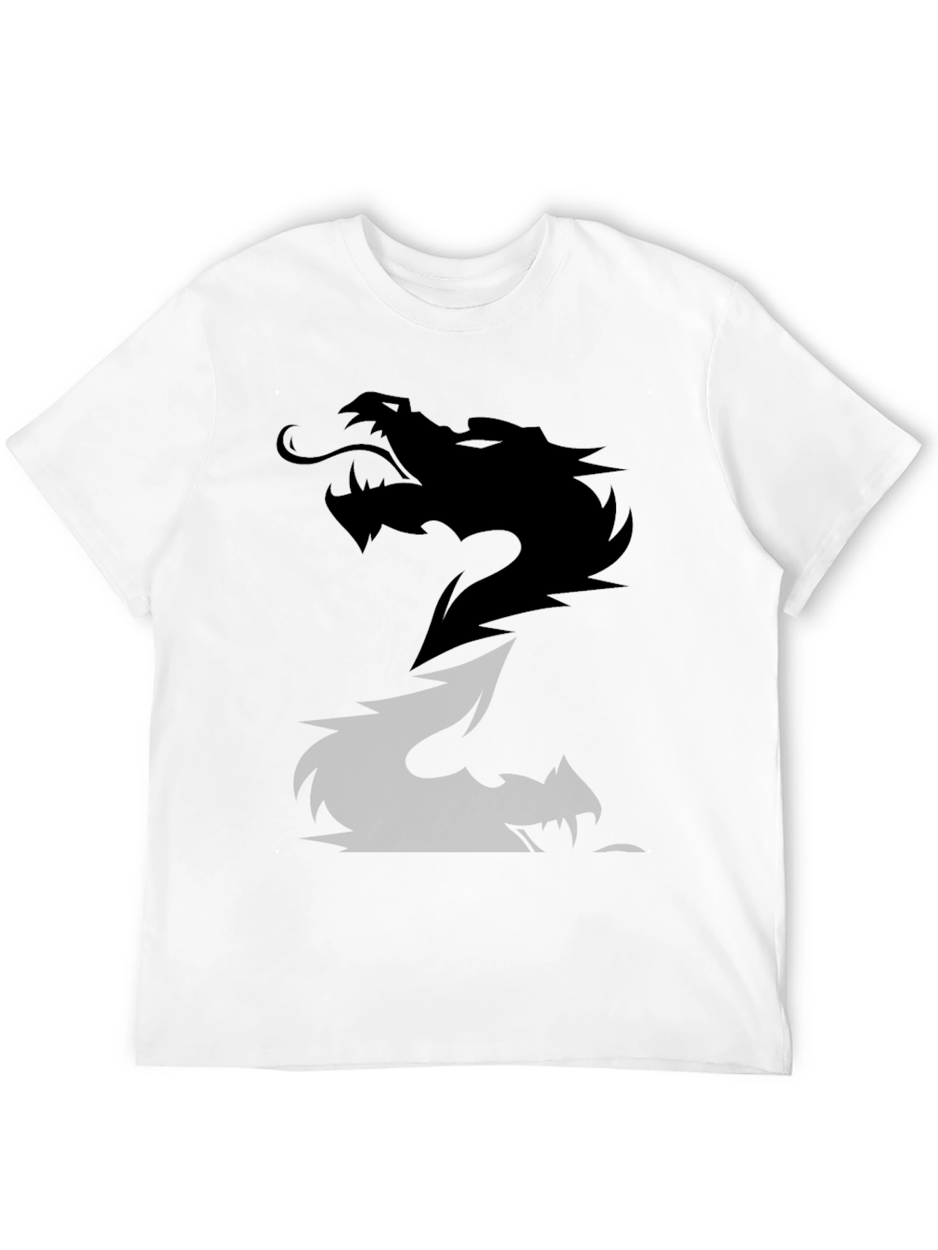 Black Dragon Graphic Tee - Mens Casual Cotton T-Shirt