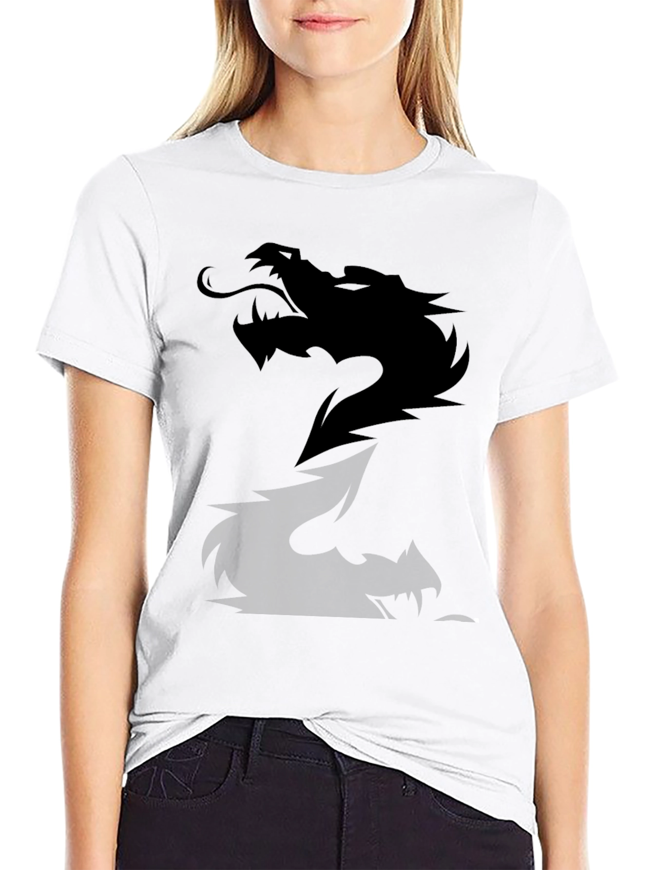 Black Dragon Graphic Tee - Mens Casual Cotton T-Shirt