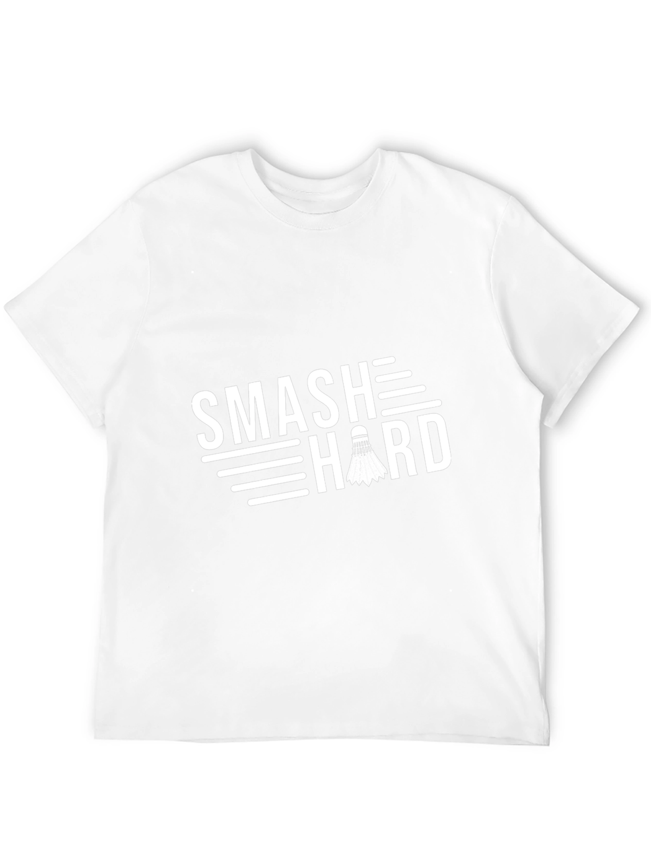 Smash Hard Badminton Graphic Tee - Black