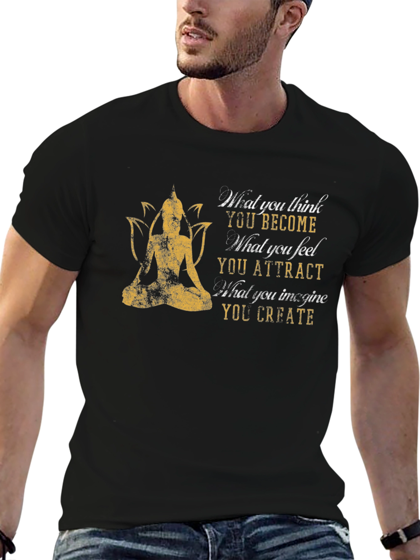 Buddha Mindset T-Shirt - Positive Thinking Tee