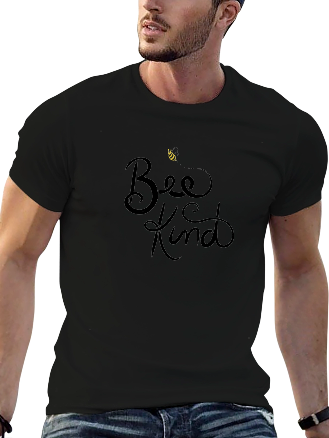 Bee Kind Black T-Shirt - Motivational Graphic Tee