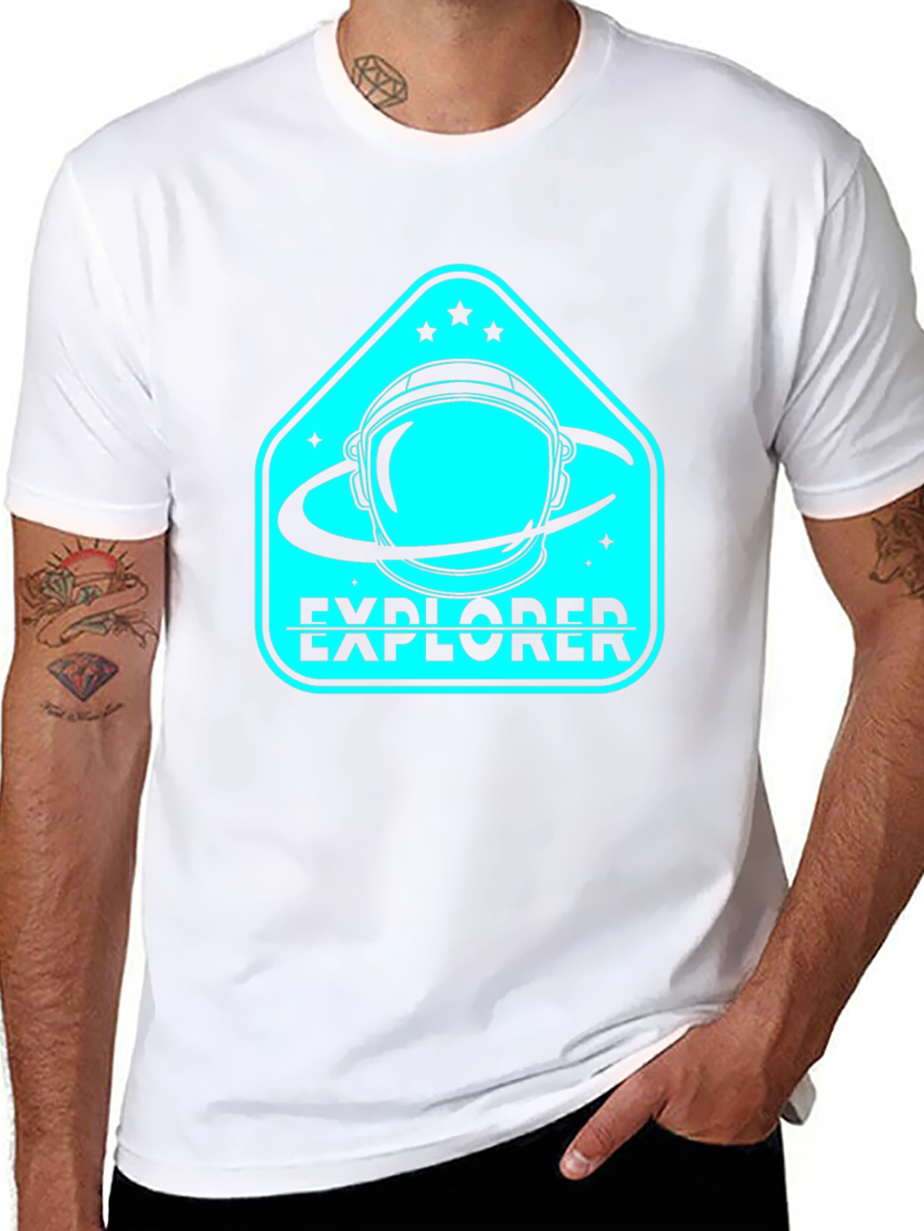 Explorer Astronaut Black T-Shirt