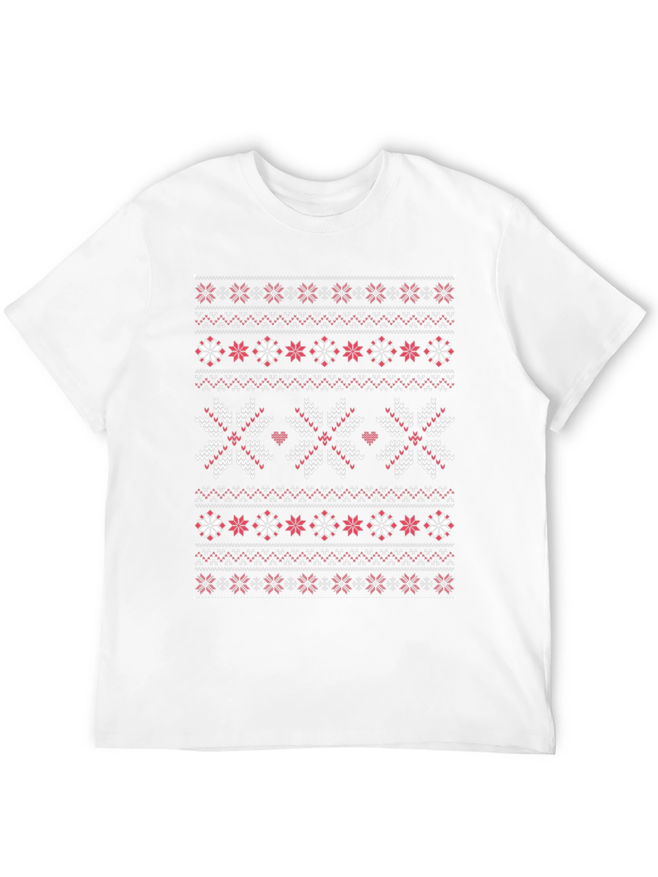 Ugly Christmas Sweater Pattern T-Shirt - Holiday Season