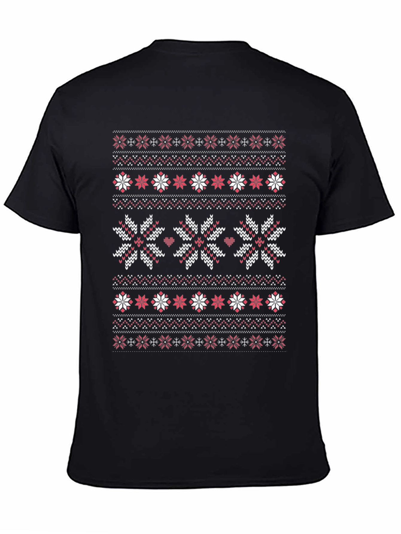 Ugly Christmas Sweater Pattern T-Shirt - Holiday Season