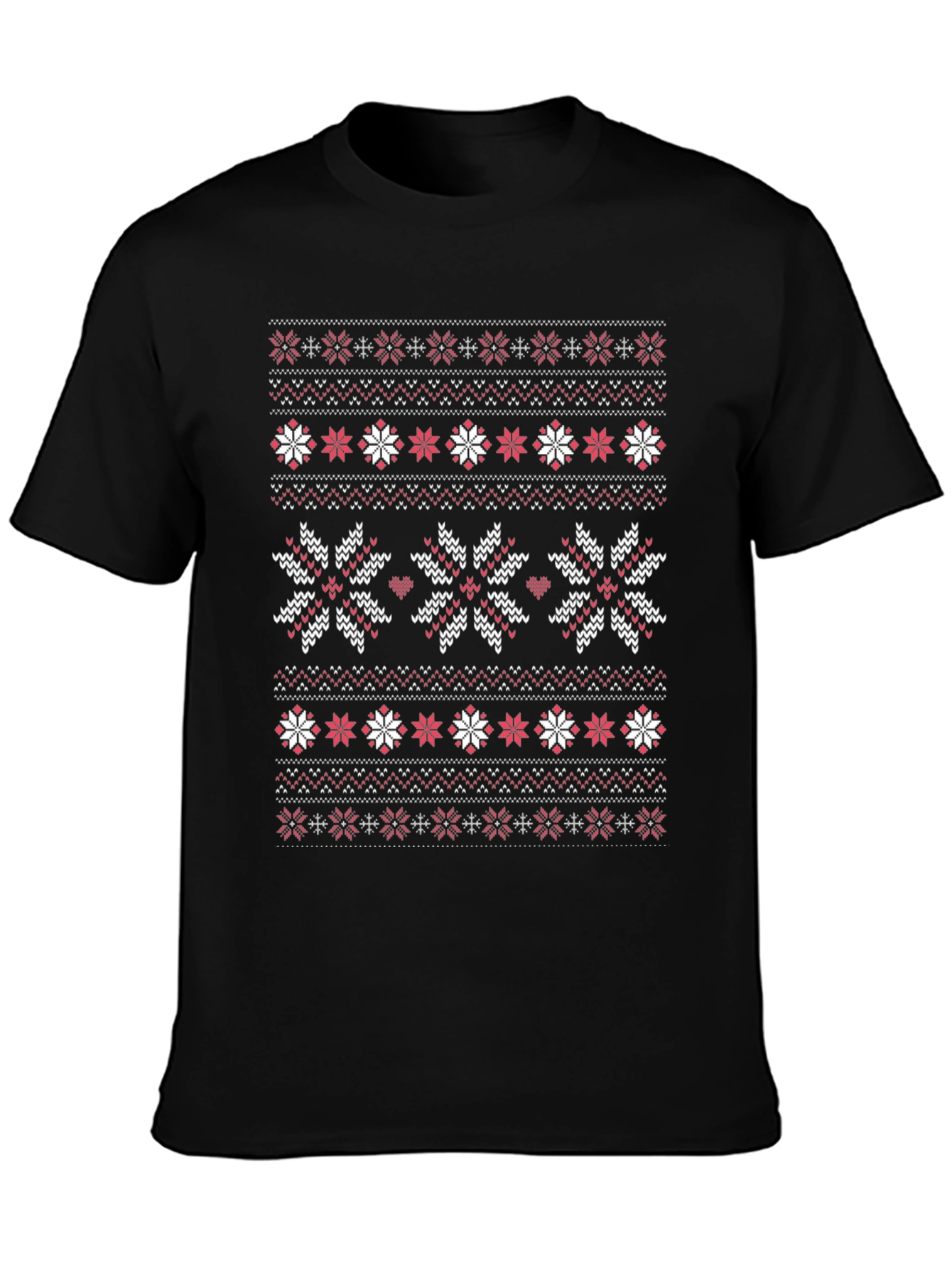 Ugly Christmas Sweater Pattern T-Shirt - Holiday Season