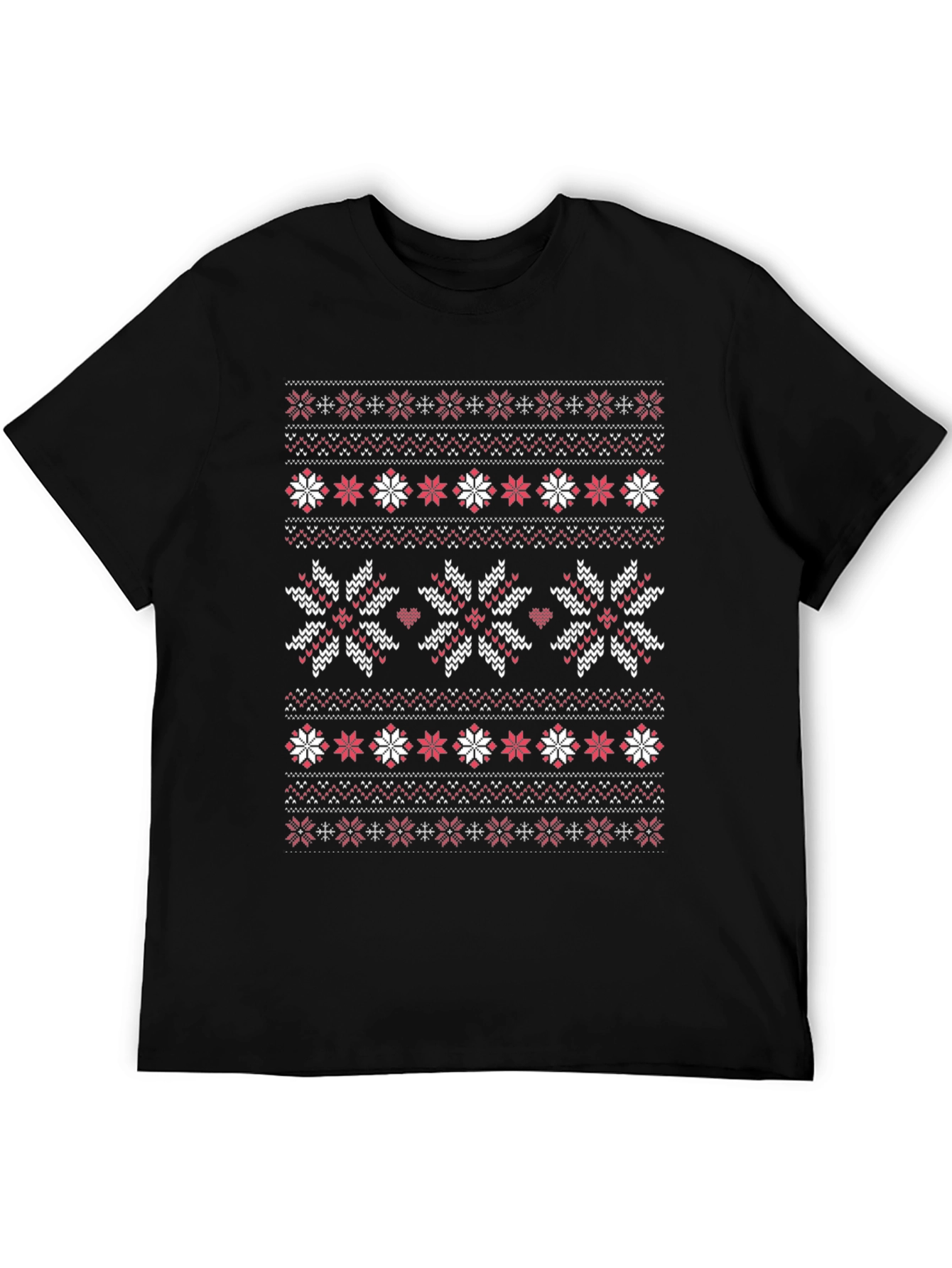 Ugly Christmas Sweater Pattern T-Shirt - Holiday Season